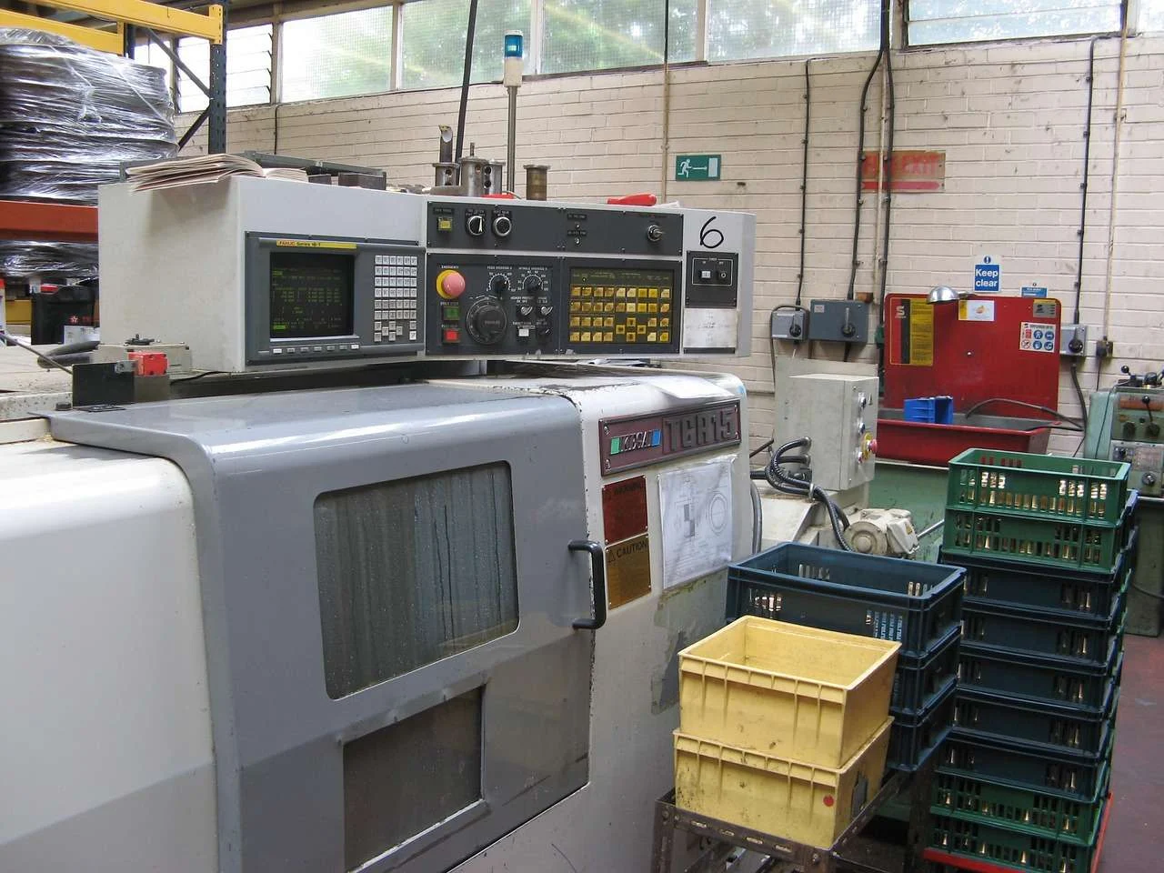 Industrial machinery on a UK manufacturing production floor