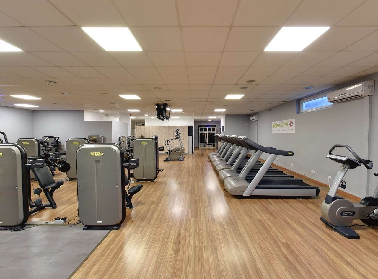 Treadmills and cardio equipment in a commercial gym