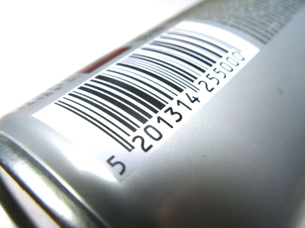 Close-up of a printed product barcode
